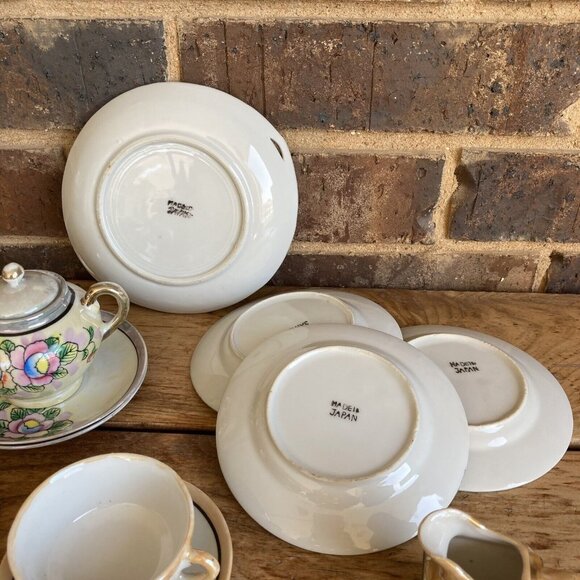VTG Japan Childs LUSTERWARE TEA SET Random Pieces Lot Discoloration - Picture 8 of 16